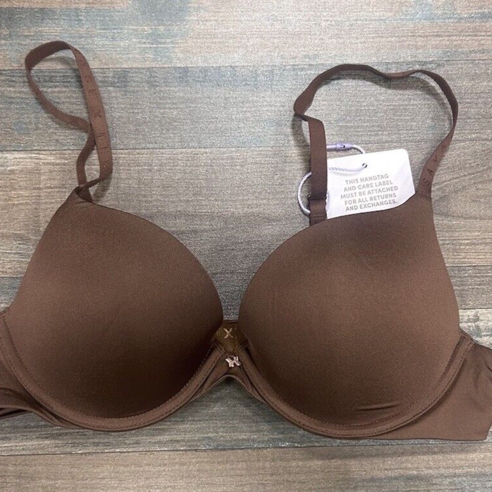 SavageXFenty Essence T-Shirt Bra (Mahogany, 34D) BRAND NEW! NEVER WORN!